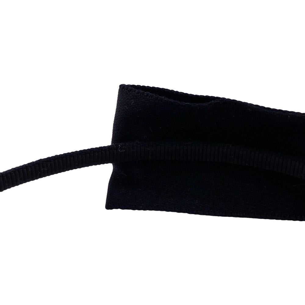 Chanel Hair Accessory Nylon Black 23P Coco Mark Headband Ribbon Women
