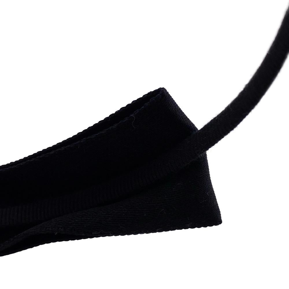 Chanel Hair Accessory Nylon Black 23P Coco Mark Headband Ribbon Women