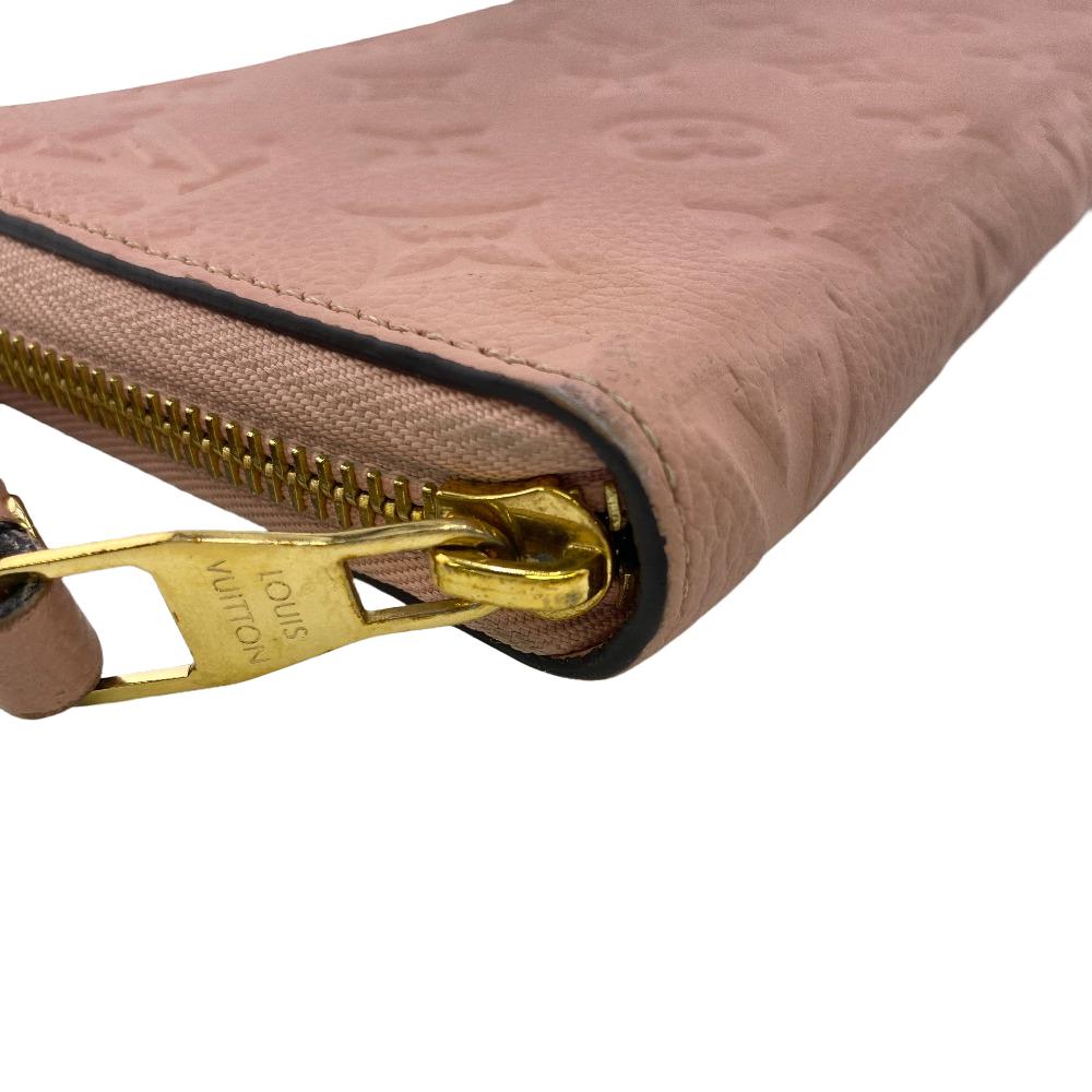 Louis Vuitton Long Wallet Purse M64090 Leather Pink Monogram Ann Platt Zippy Wallet
