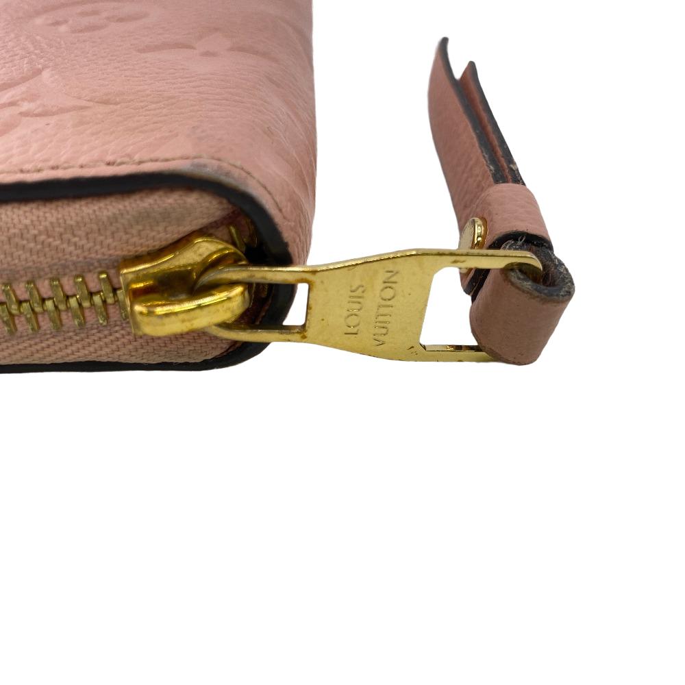 Louis Vuitton Long Wallet Purse M64090 Leather Pink Monogram Ann Platt Zippy Wallet