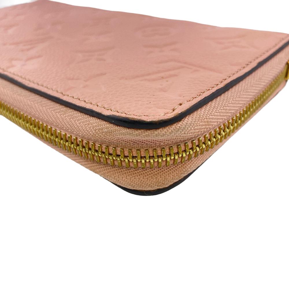 Louis Vuitton Long Wallet Purse M64090 Leather Pink Monogram Ann Platt Zippy Wallet
