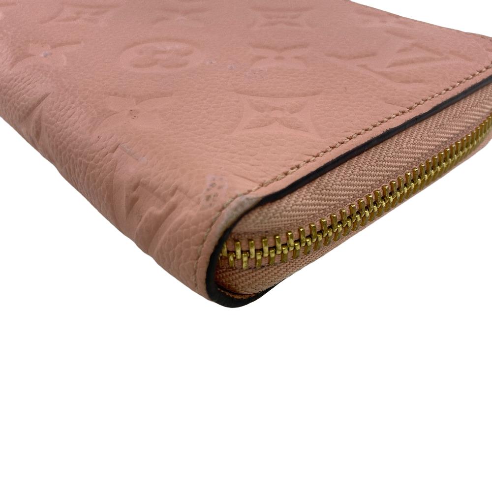 Louis Vuitton Long Wallet Purse M64090 Leather Pink Monogram Ann Platt Zippy Wallet
