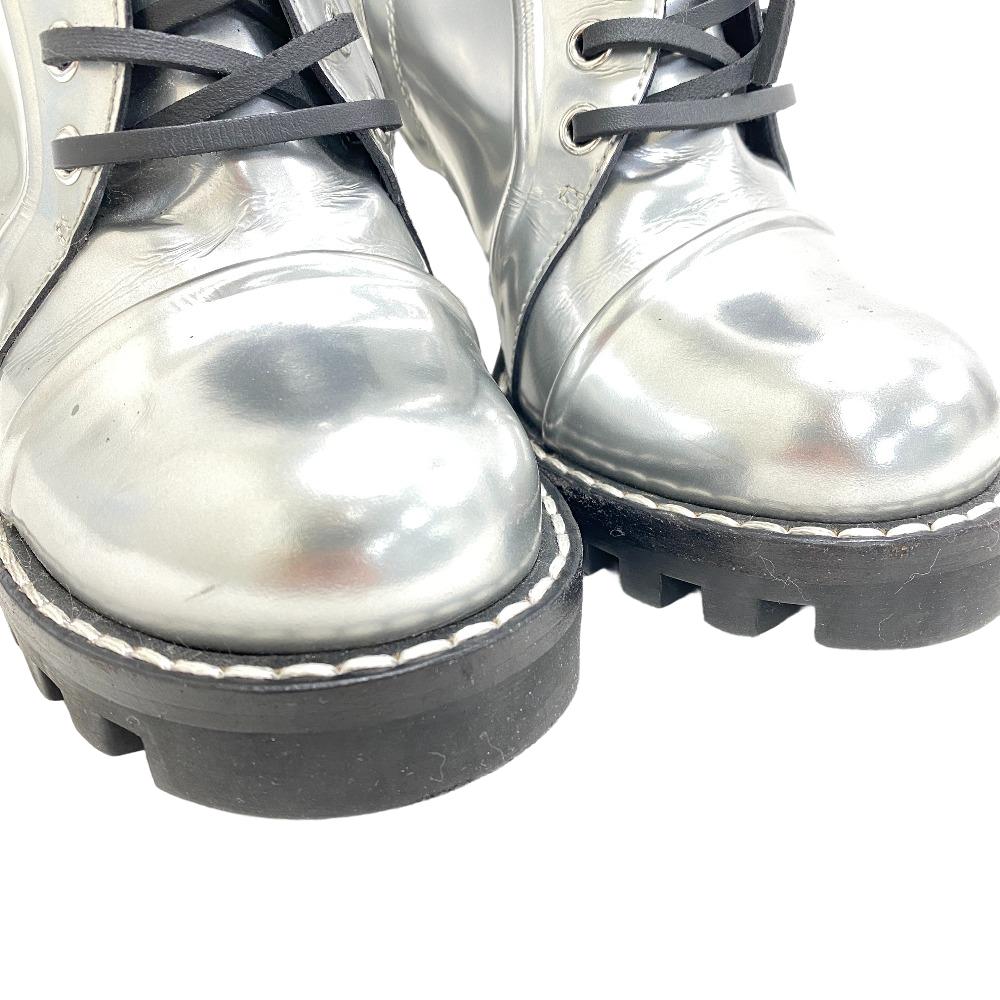 Louis Vuitton Boots Ma0177 Pvc, Patent Leather Silver Monogram Star Trail Line 38