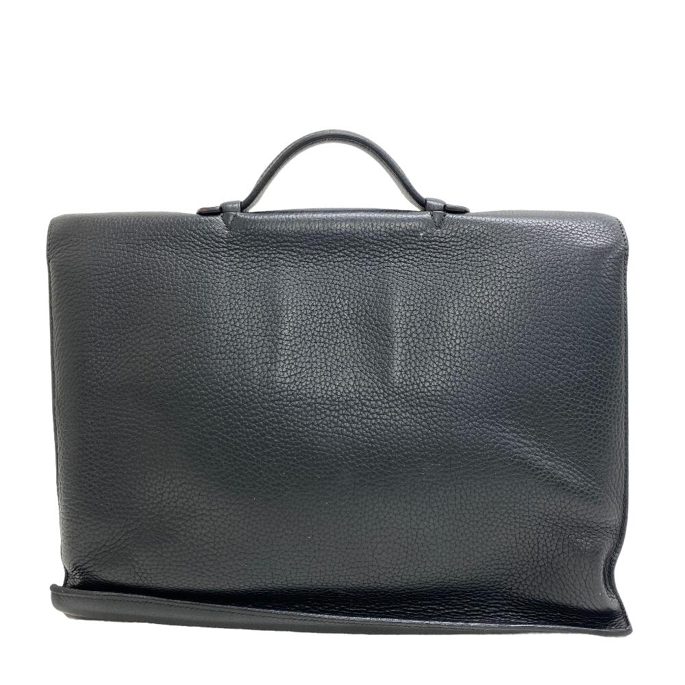 Hermes Business Bag Taurillon Clemence Black Sac Adepeche 38 Mens