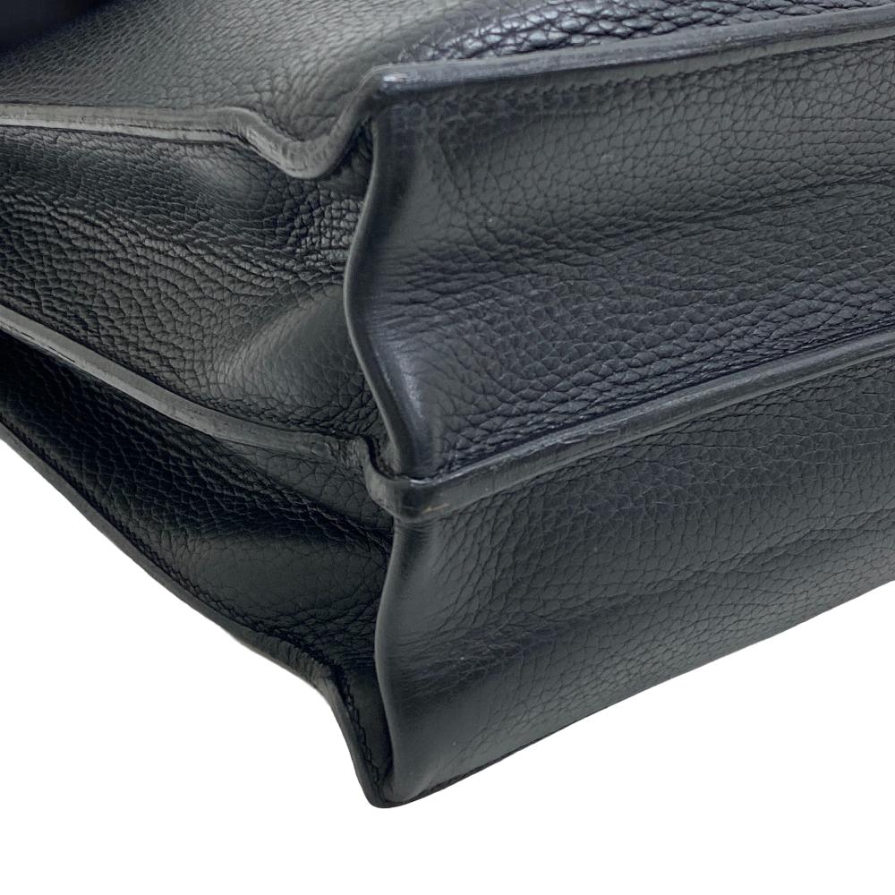Hermes Business Bag Taurillon Clemence Black Sac Adepeche 38 Mens