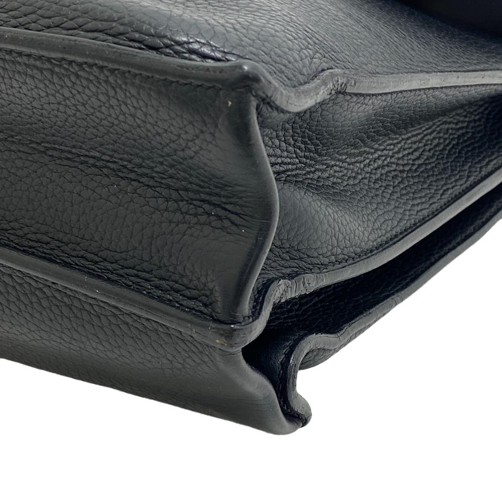 Hermes Business Bag Taurillon Clemence Black Sac Adepeche 38 Mens