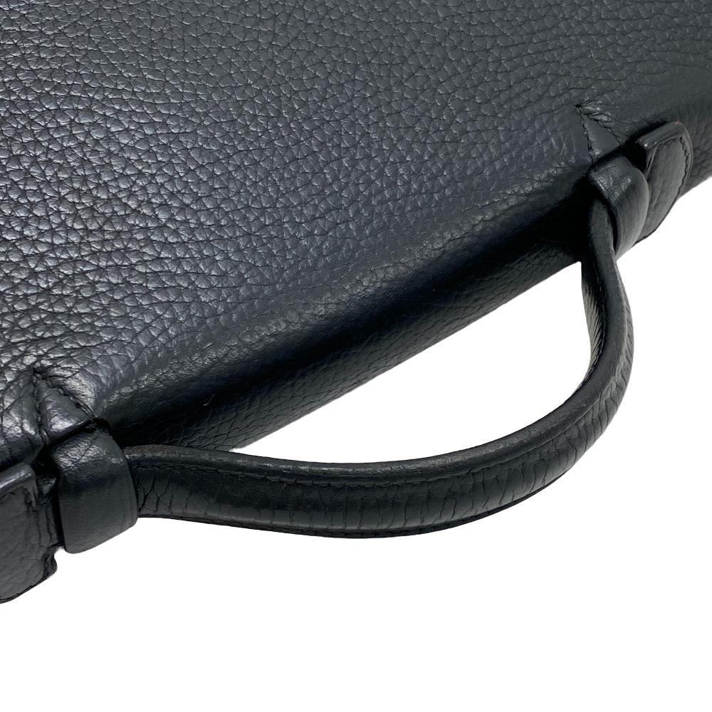 Hermes Business Bag Taurillon Clemence Black Sac Adepeche 38 Mens