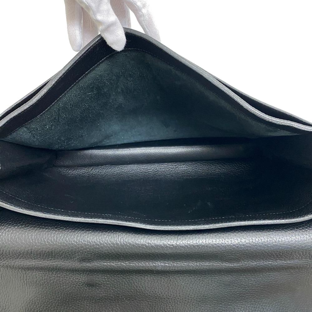 Hermes Business Bag Taurillon Clemence Black Sac Adepeche 38 Mens