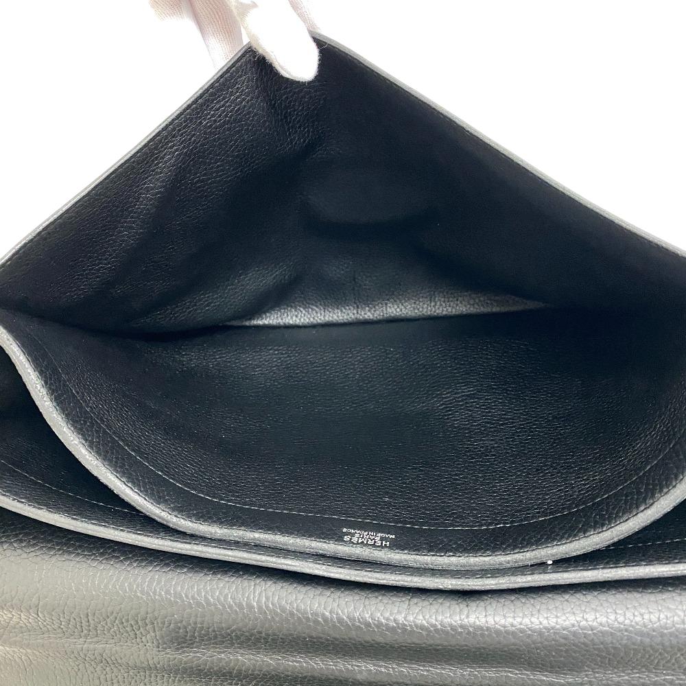 Hermes Business Bag Taurillon Clemence Black Sac Adepeche 38 Mens