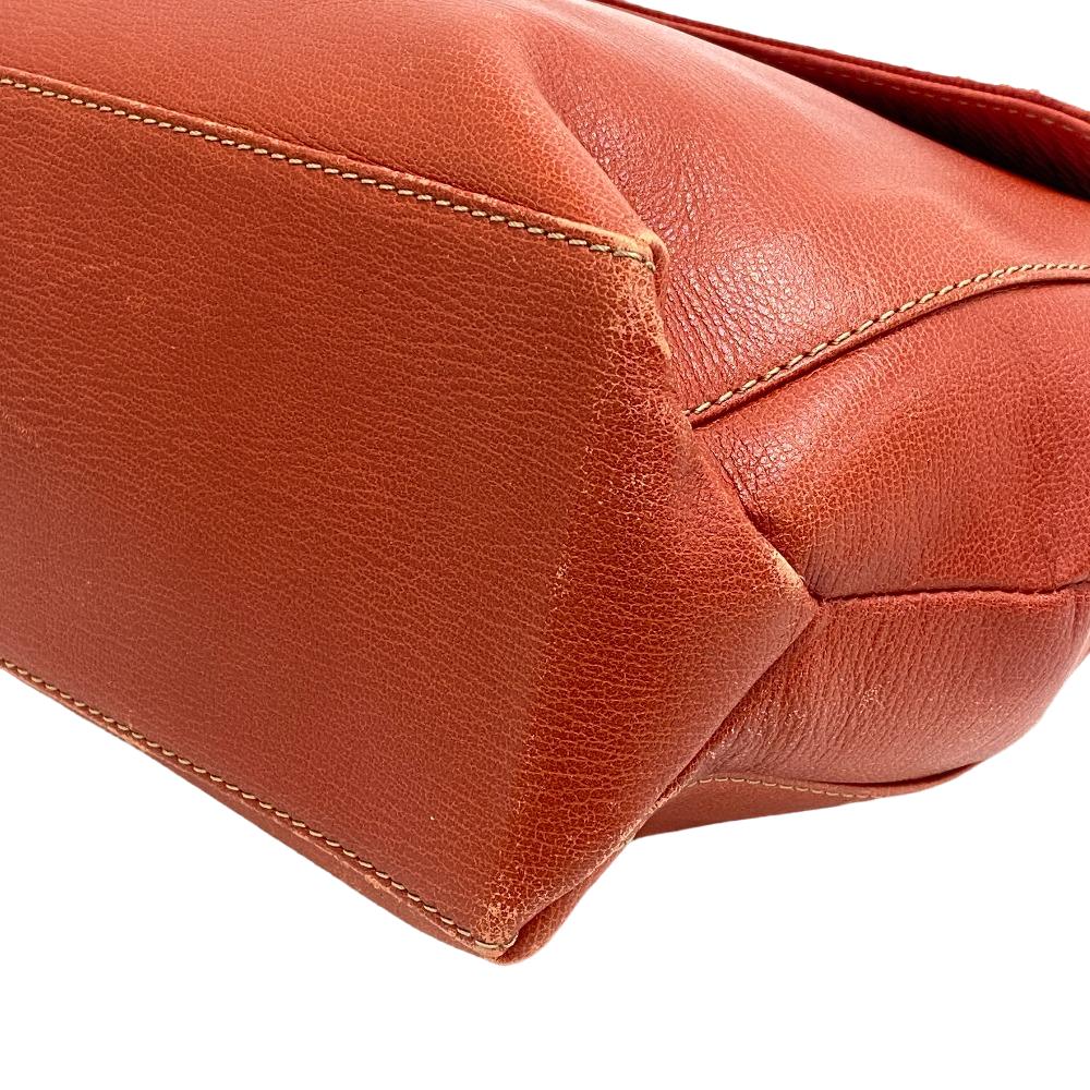 Loewe Handbag Leather Red Twisted Metal Velazquez Women