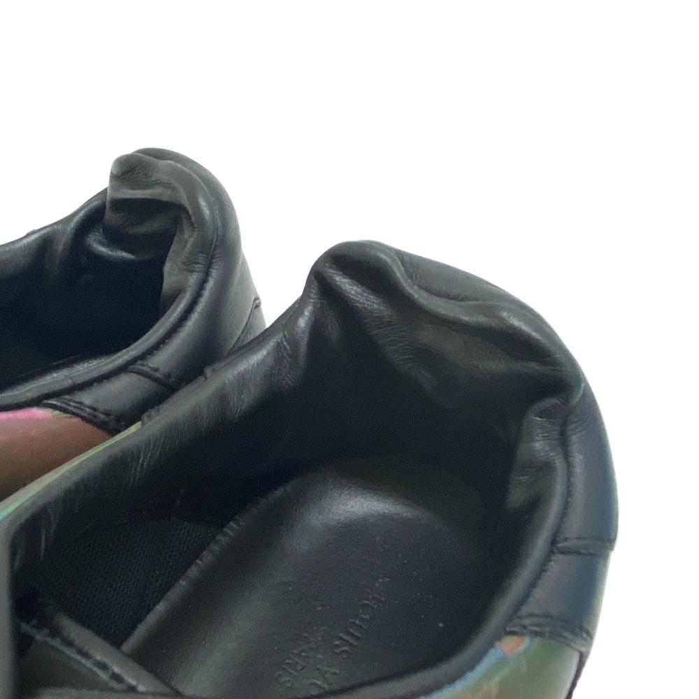 Louis Vuitton Sneakers Leather Black 2021 Rivoli Line Rainbow Mens 7