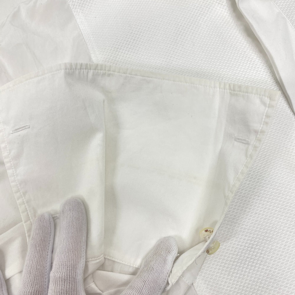 Christian Dior Long Sleeve Shirt 841B05A3356 Cotton White I40 Bee Embroidery Mens 36
