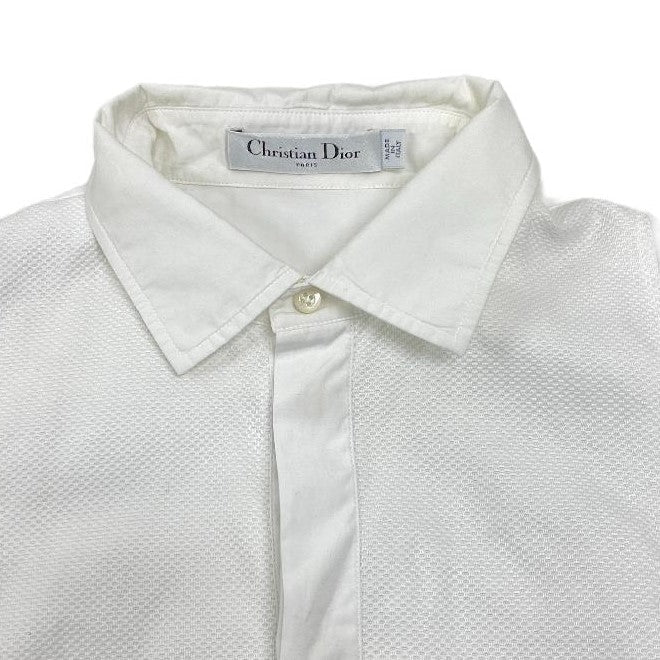 Christian Dior Long Sleeve Shirt 841B05A3356 Cotton White I40 Bee Embroidery Mens 36
