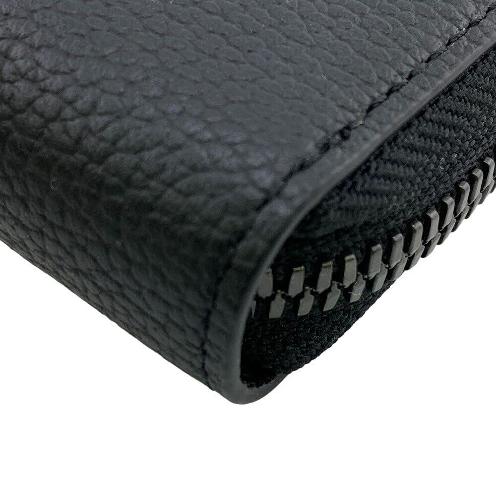 Mcm Coin Case Mxlcatc01 Leather Black Zip Around Coin Pocket Unisex(Unisex)