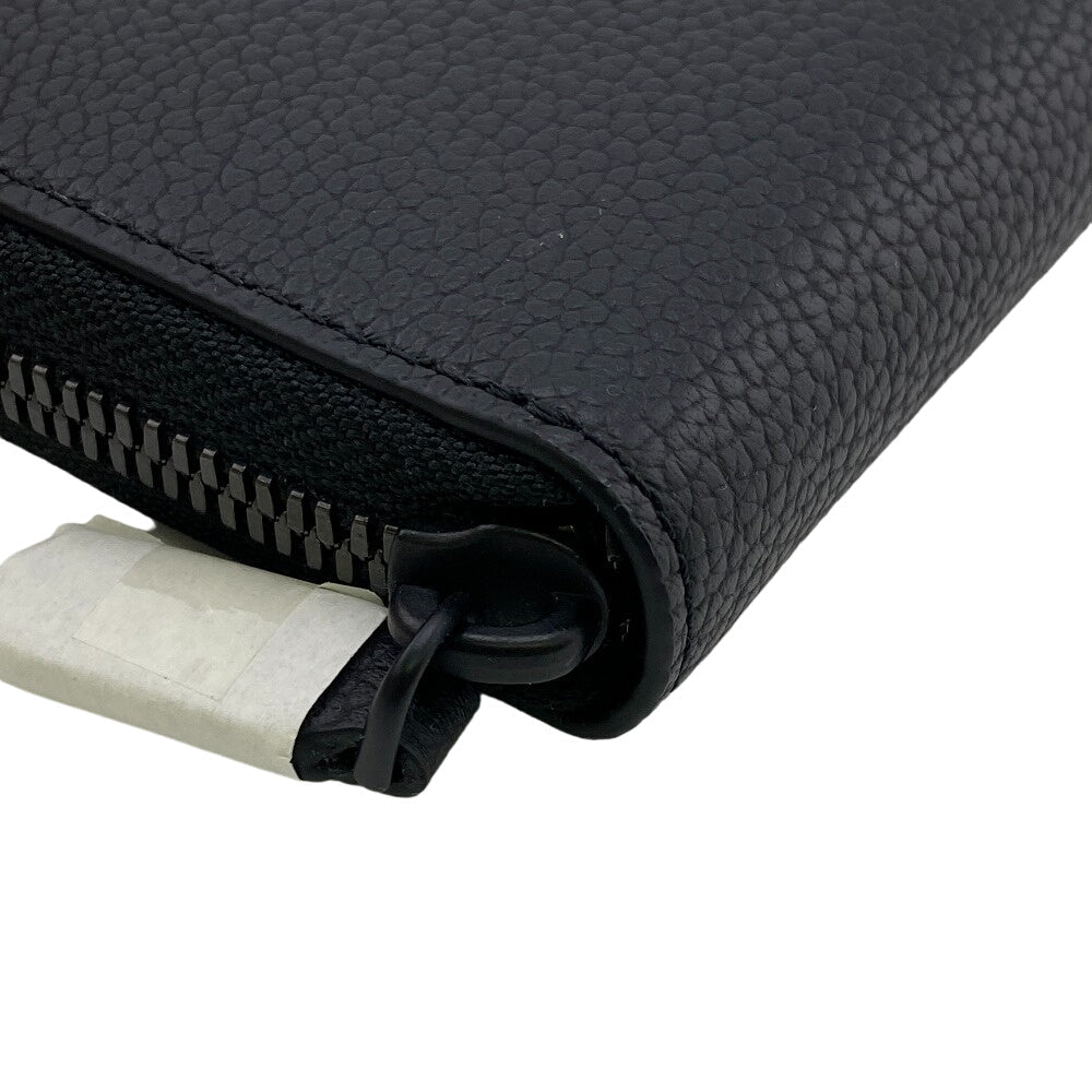 Mcm Coin Case Mxlcatc01 Leather Black Zip Around Coin Pocket Unisex(Unisex)