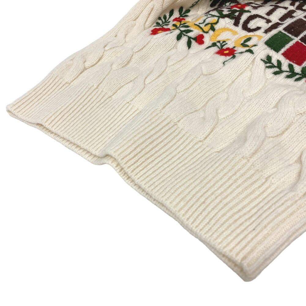 Gucci Knit Xkb2A Wool, Acrylic White High Neck Knit Xs(160/84Y)