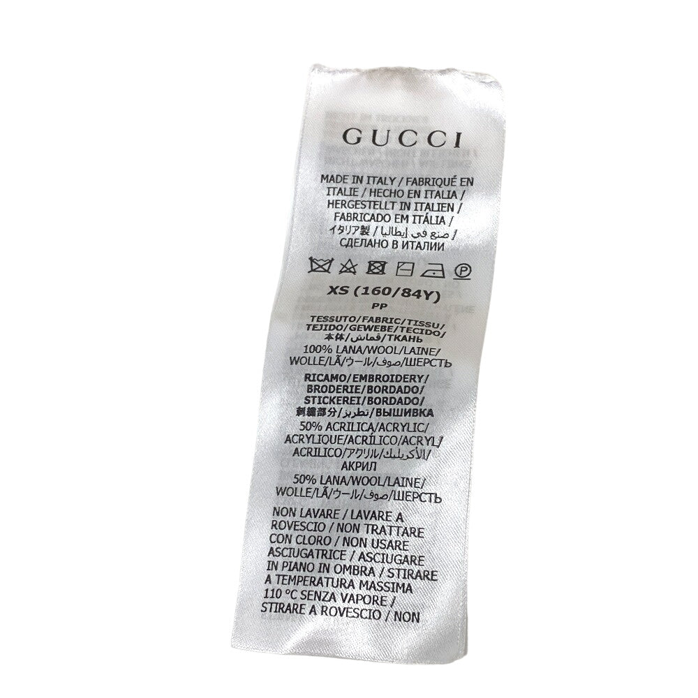 Gucci Knit Xkb2A Wool, Acrylic White High Neck Knit Xs(160/84Y)