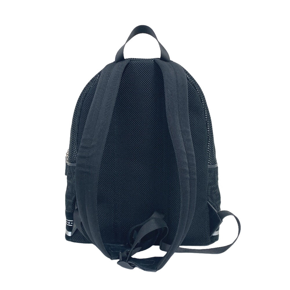 Fendi Backpack 7Vz042 Polyester, Leather Black Mesh Zucca Mens(Unisex)
