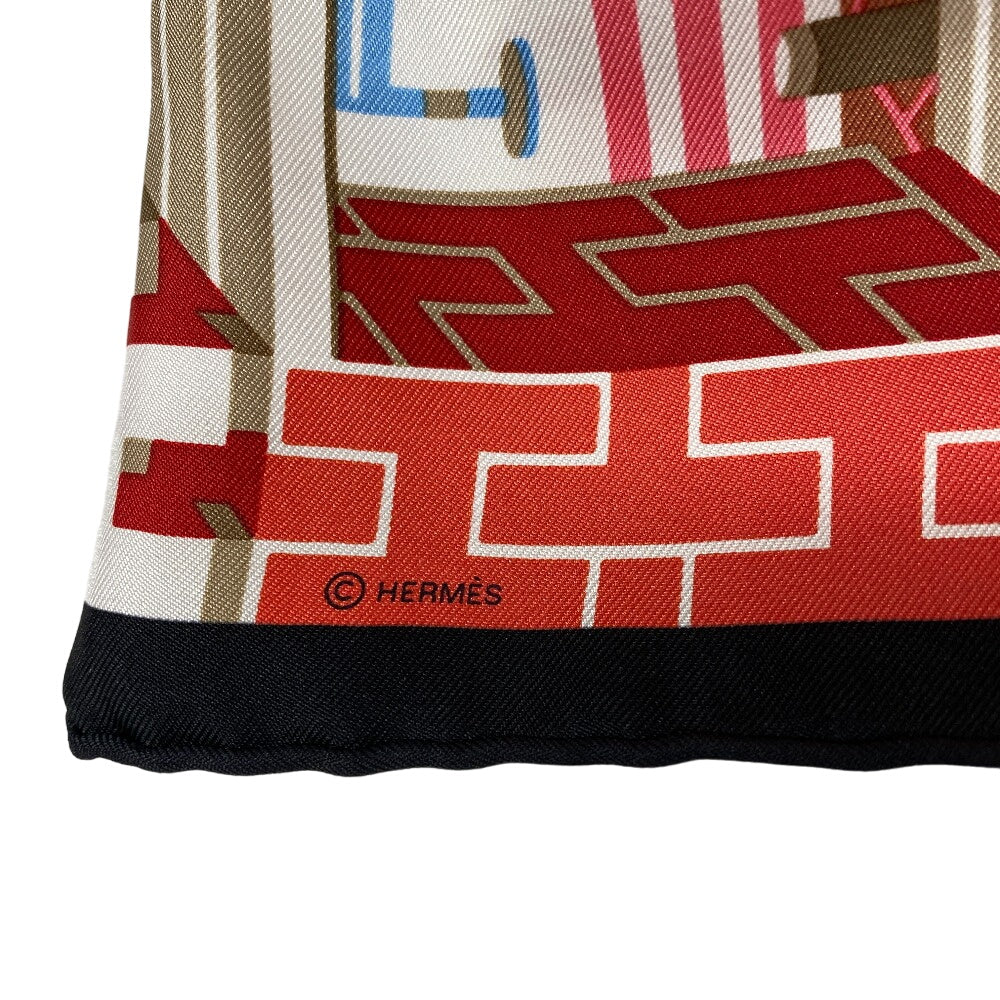 Hermes Scarf Silk Multicolor Carre45 Gavroche Horse Club Detail Women