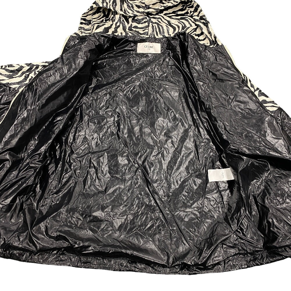 Celine Nylon Jacket 2W537260Q Nylon Black 44 22Stainless Steel Zebra Look Loose Cut Jacket Mens 44
