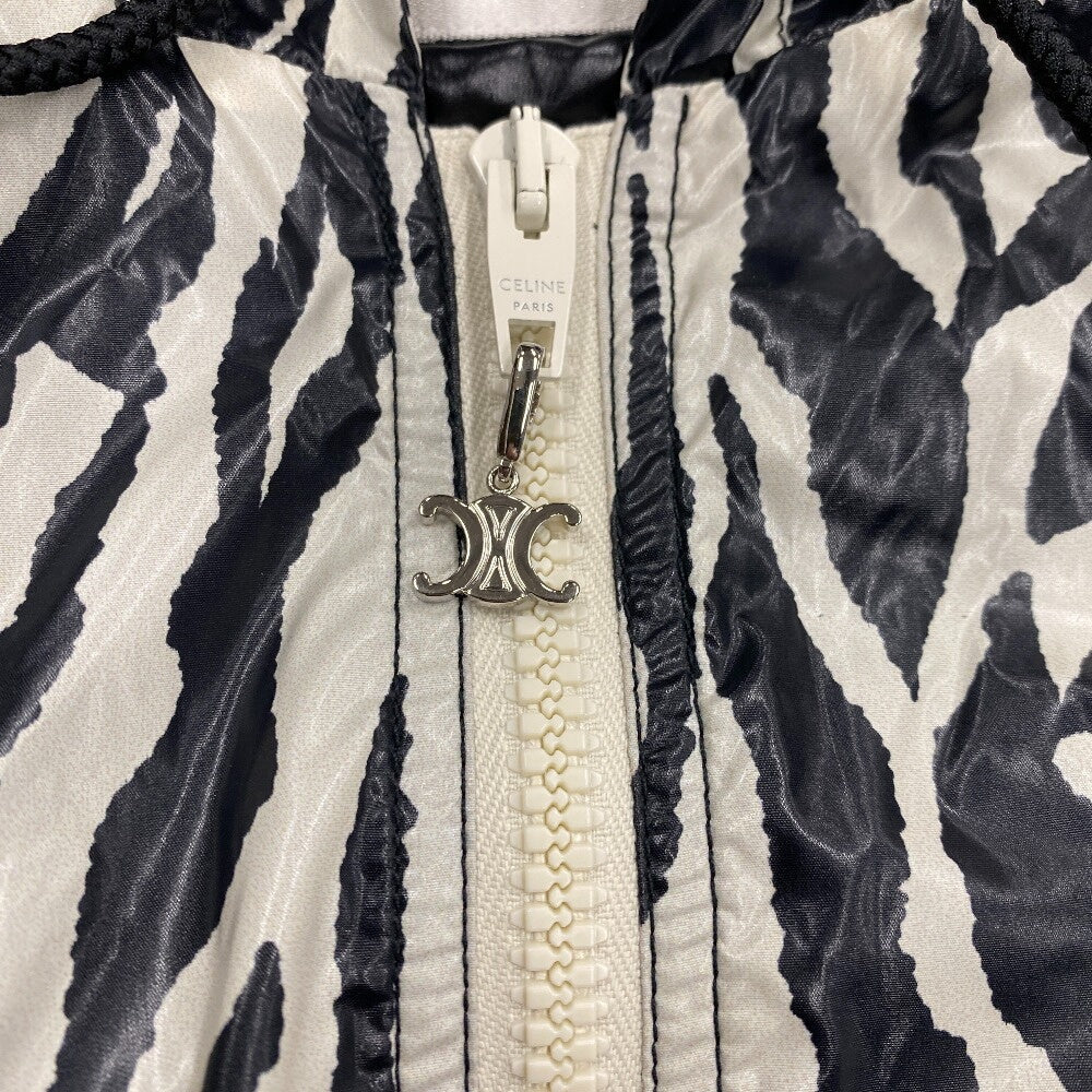 Celine Nylon Jacket 2W537260Q Nylon Black 44 22Stainless Steel Zebra Look Loose Cut Jacket Mens 44