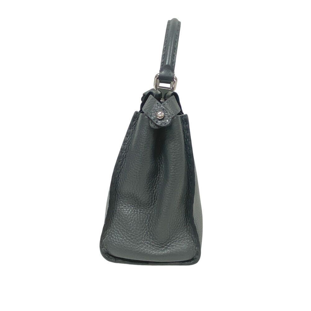 Fendi Handbag Leather Gray 2Way Shoulder Bag Celeria Peek-A-Boo Regular Women