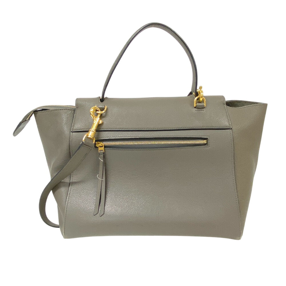 Celine Handbag Leather Gray Belt Bag Mini