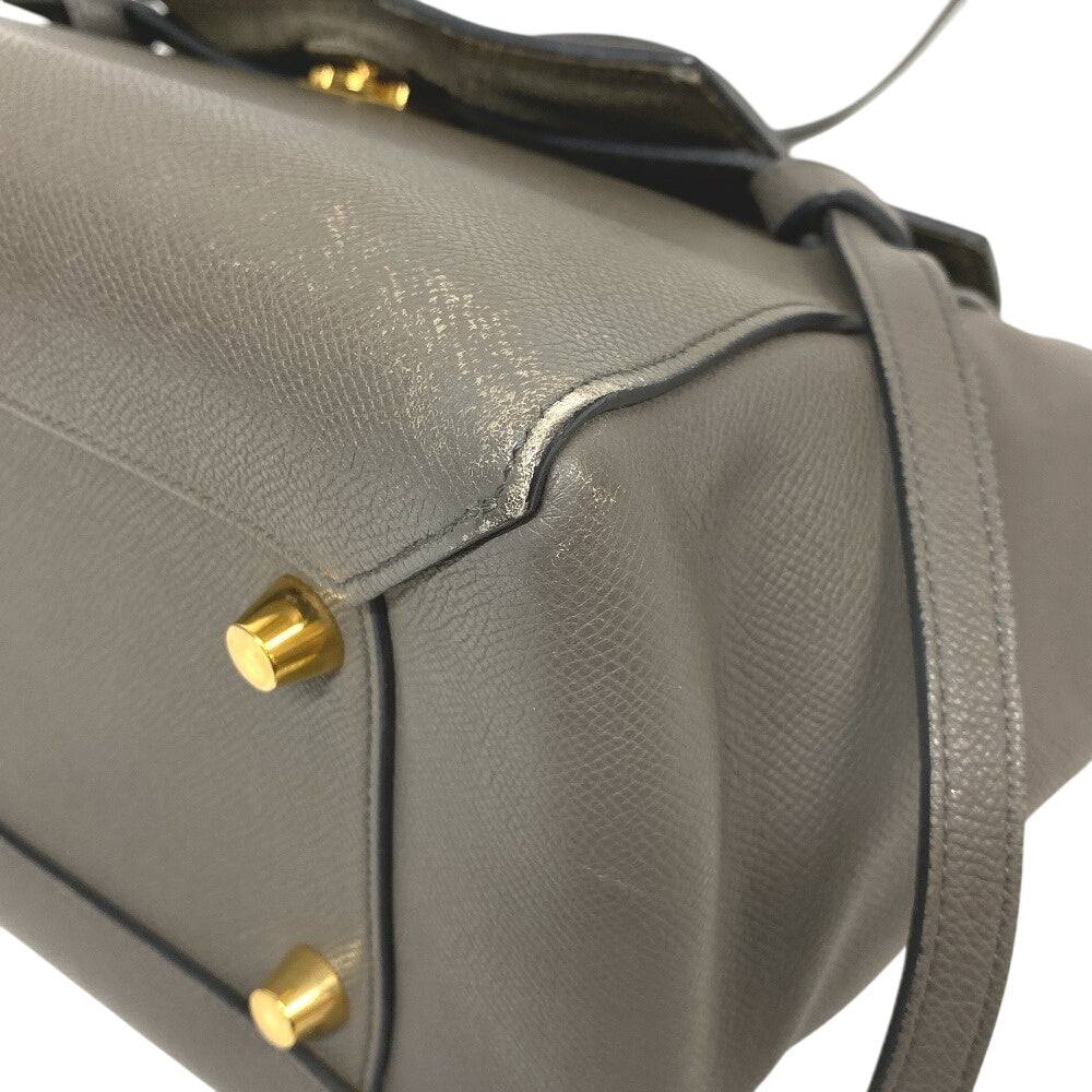 Celine Handbag Leather Gray Belt Bag Mini