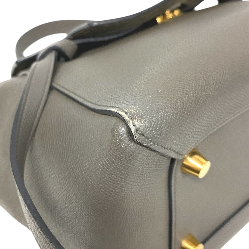 Celine Handbag Leather Gray Belt Bag Mini