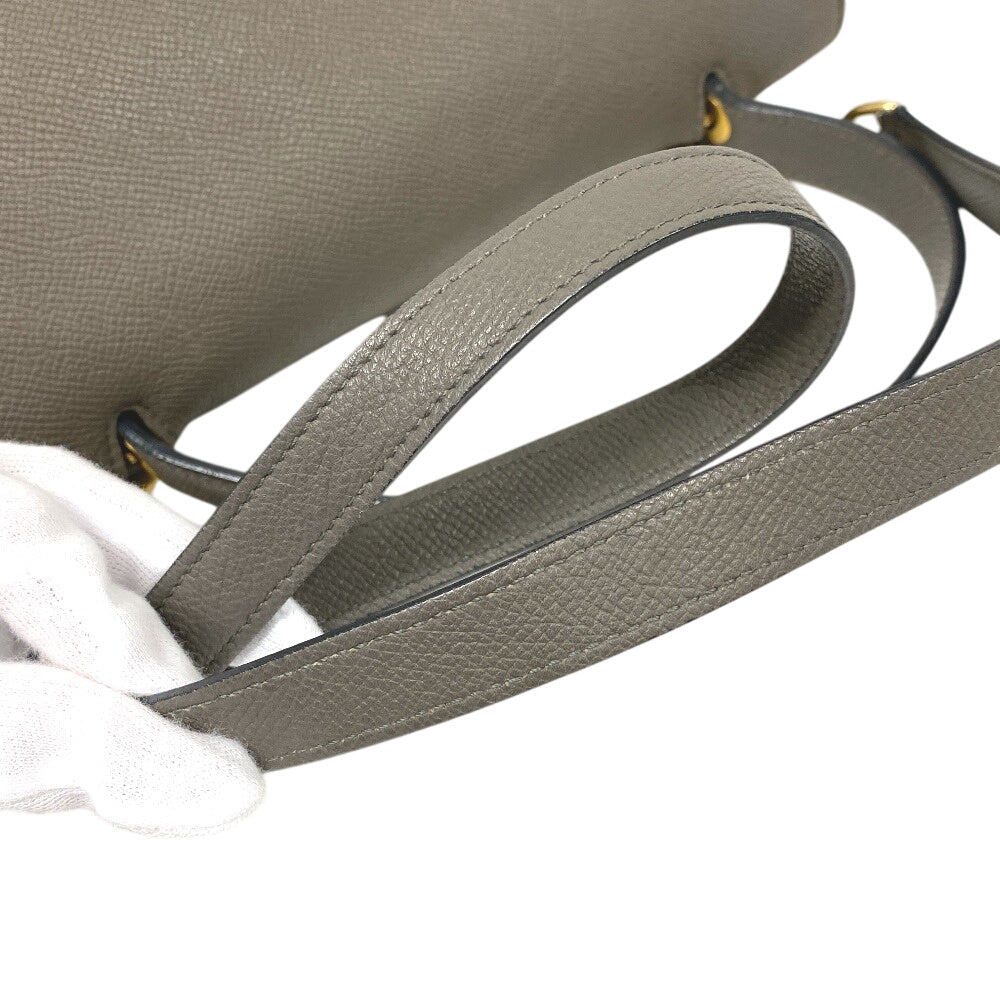 Celine Handbag Leather Gray Belt Bag Mini