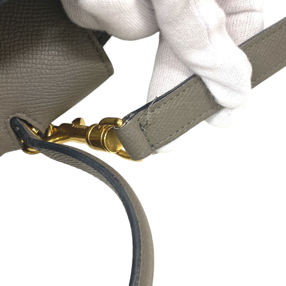 Celine Handbag Leather Gray Belt Bag Mini