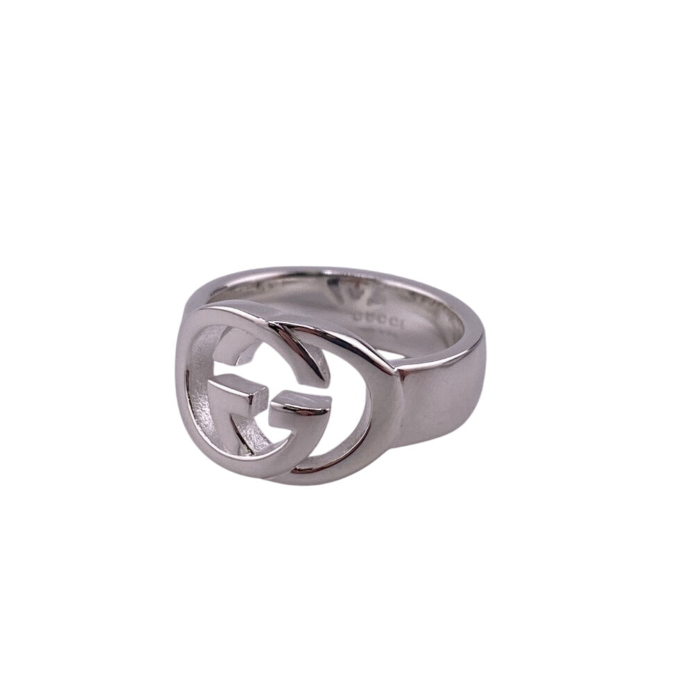 Gucci Ring 190483-J8400 Silver925 Silver Silverbrit Interlocking G Women 7