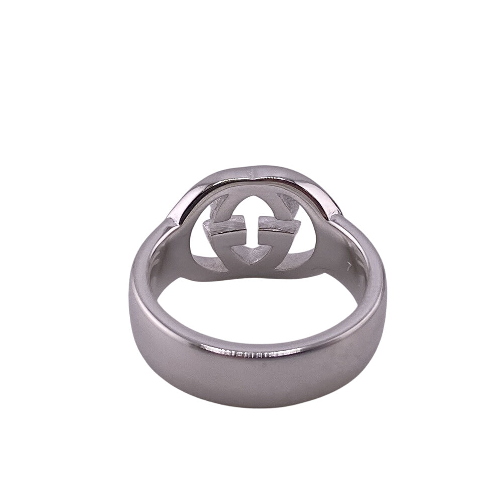 Gucci Ring 190483-J8400 Silver925 Silver Silverbrit Interlocking G Women 7