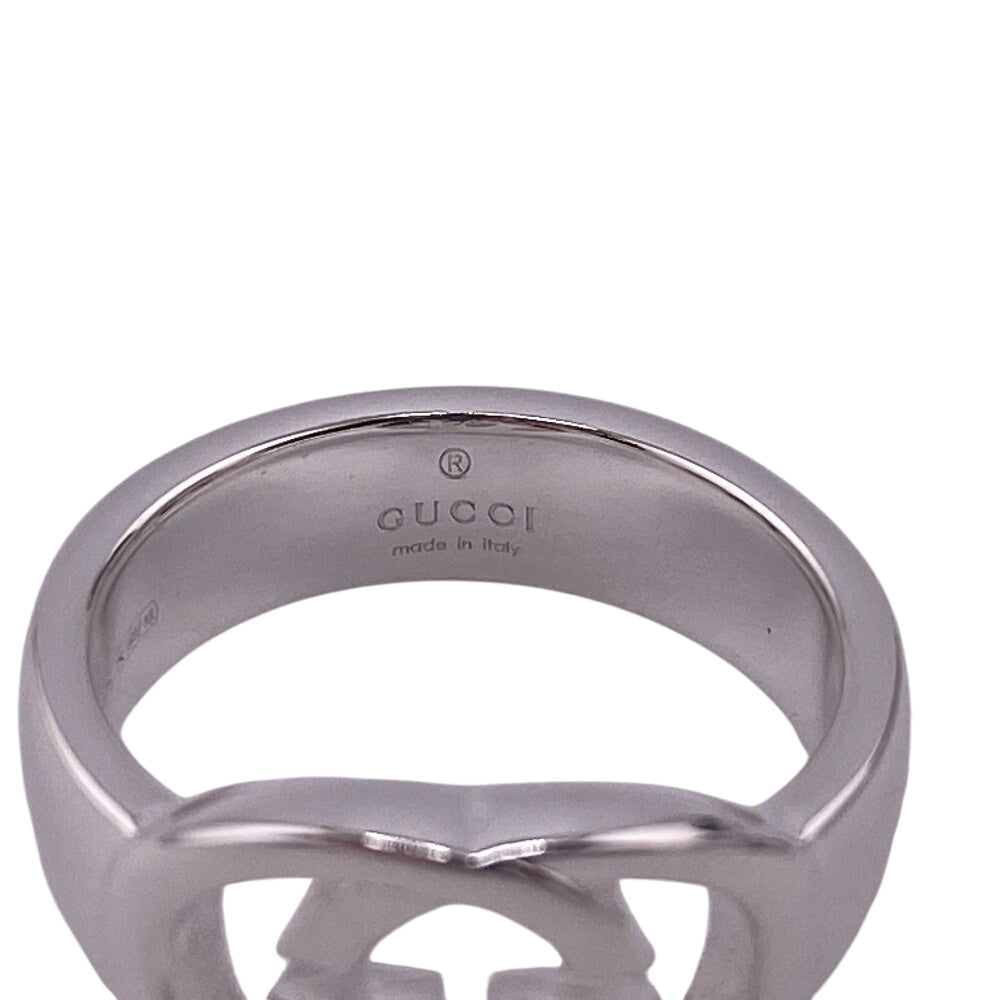 Gucci Ring 190483-J8400 Silver925 Silver Silverbrit Interlocking G Women 7