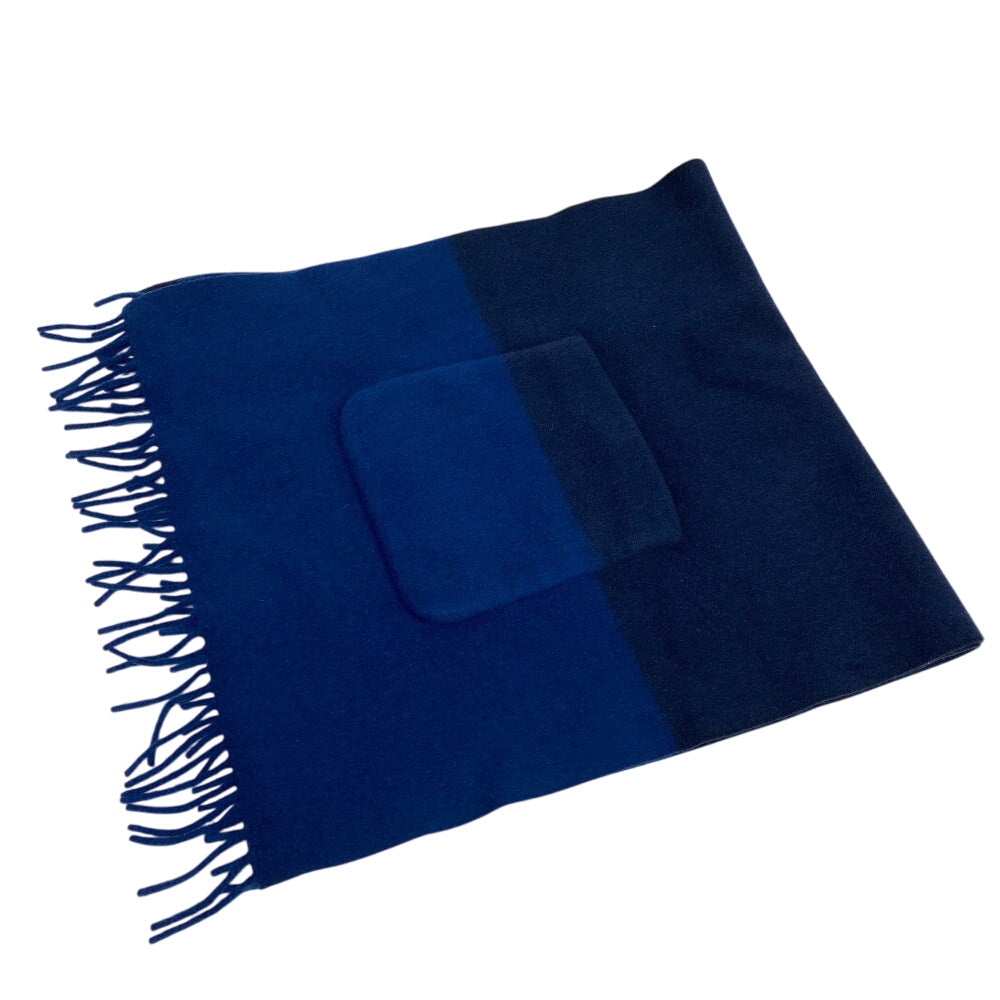 Hermes Scarf H259096S Cashmere Navy 22Aw Alumet Women