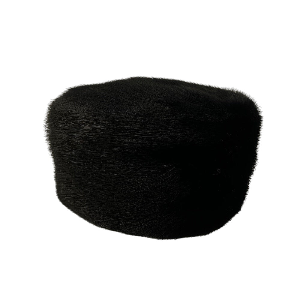 Prada Hat 1Ho149 Fur Black Women S