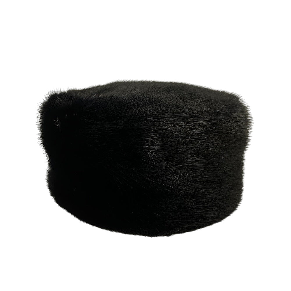 Prada Hat 1Ho149 Fur Black Women S