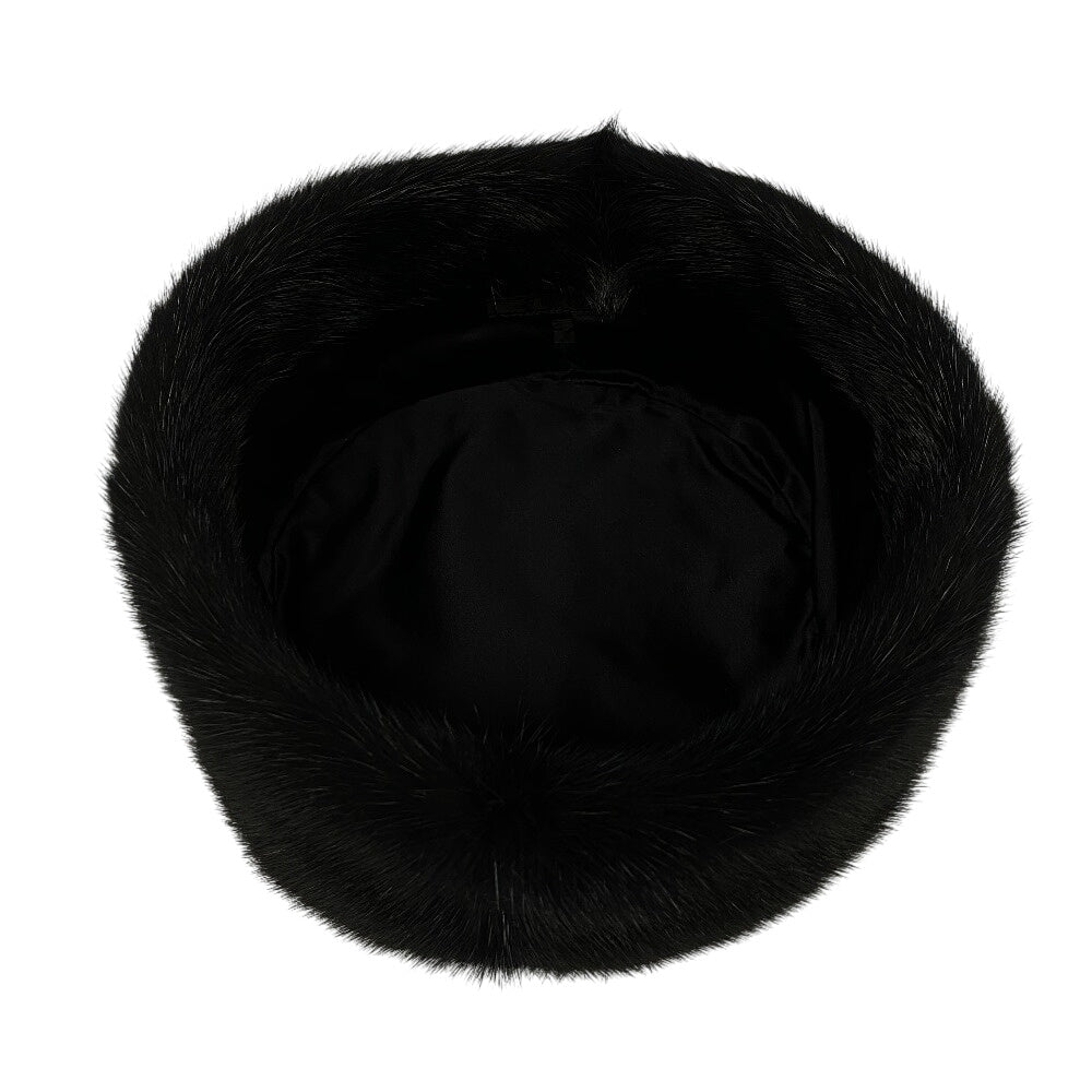 Prada Hat 1Ho149 Fur Black Women S