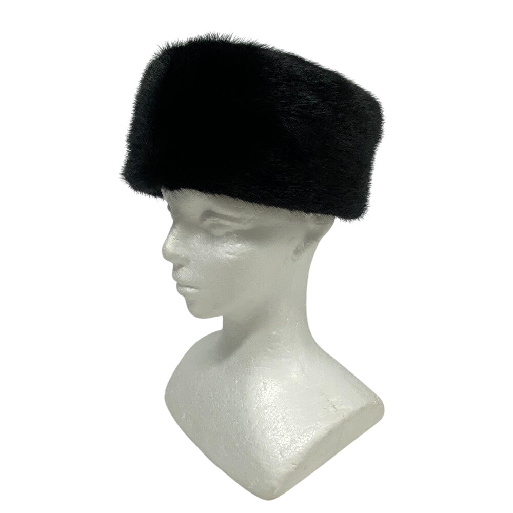 Prada Hat 1Ho149 Fur Black Women S