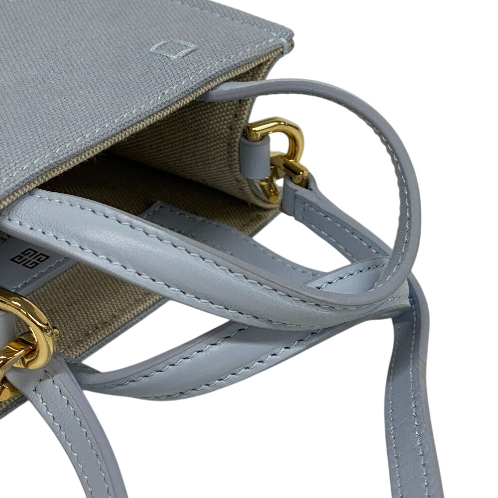 Givenchy Tote Bag Canvas, Leather Blue Bma0223 G Tote Vertical Mini Ki Women