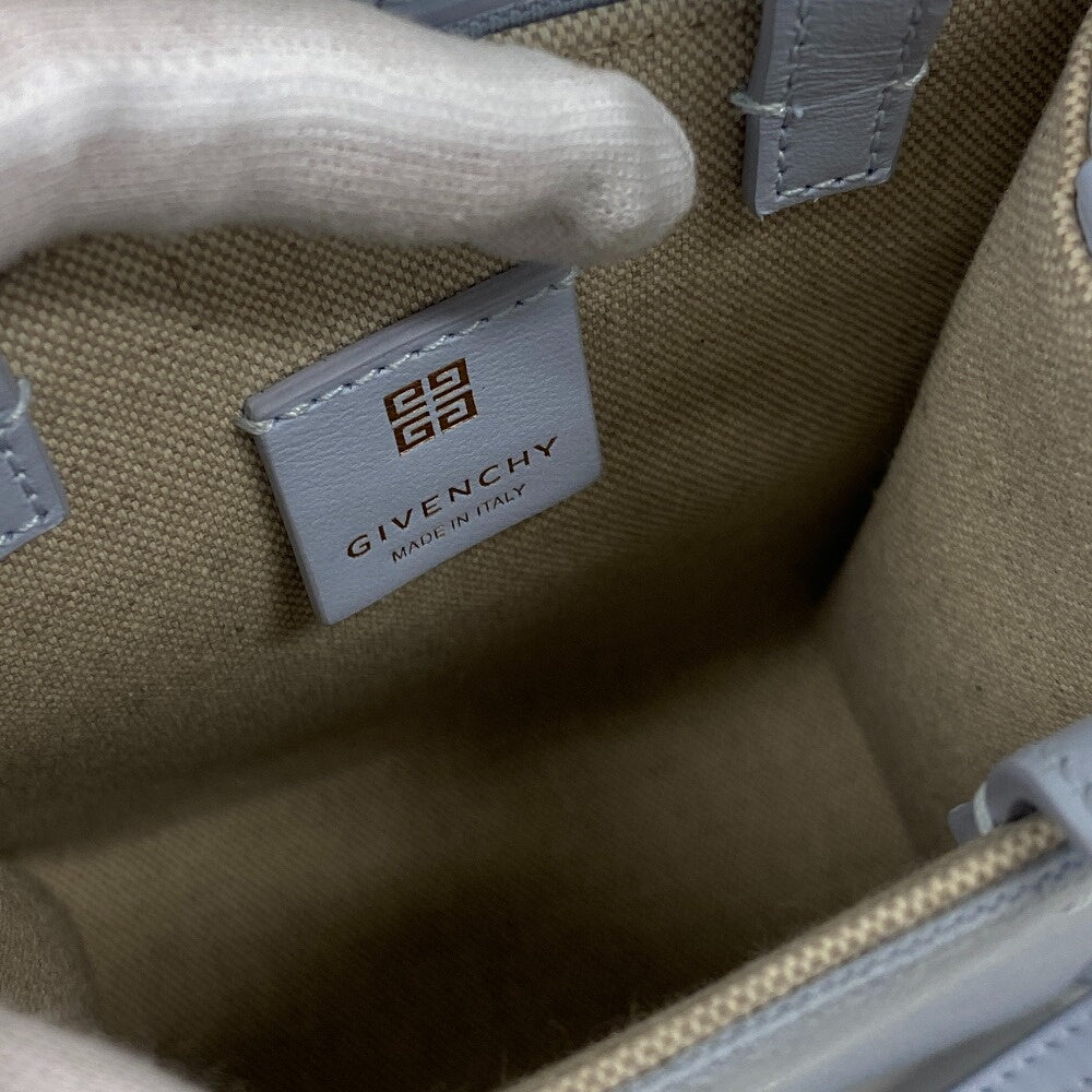 Givenchy Tote Bag Canvas, Leather Blue Bma0223 G Tote Vertical Mini Ki Women