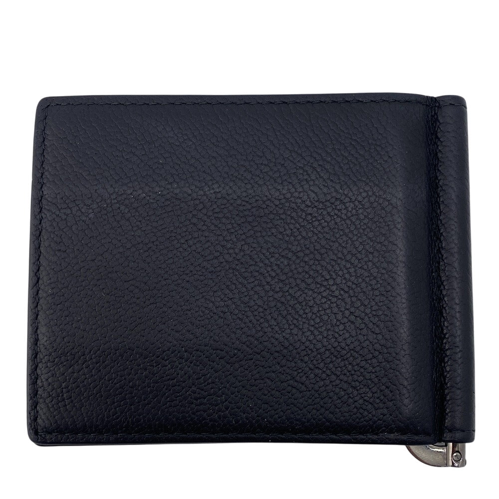 Prada Money Clip 2Mn077 Leather Black Card Case Safiano Leather Mens