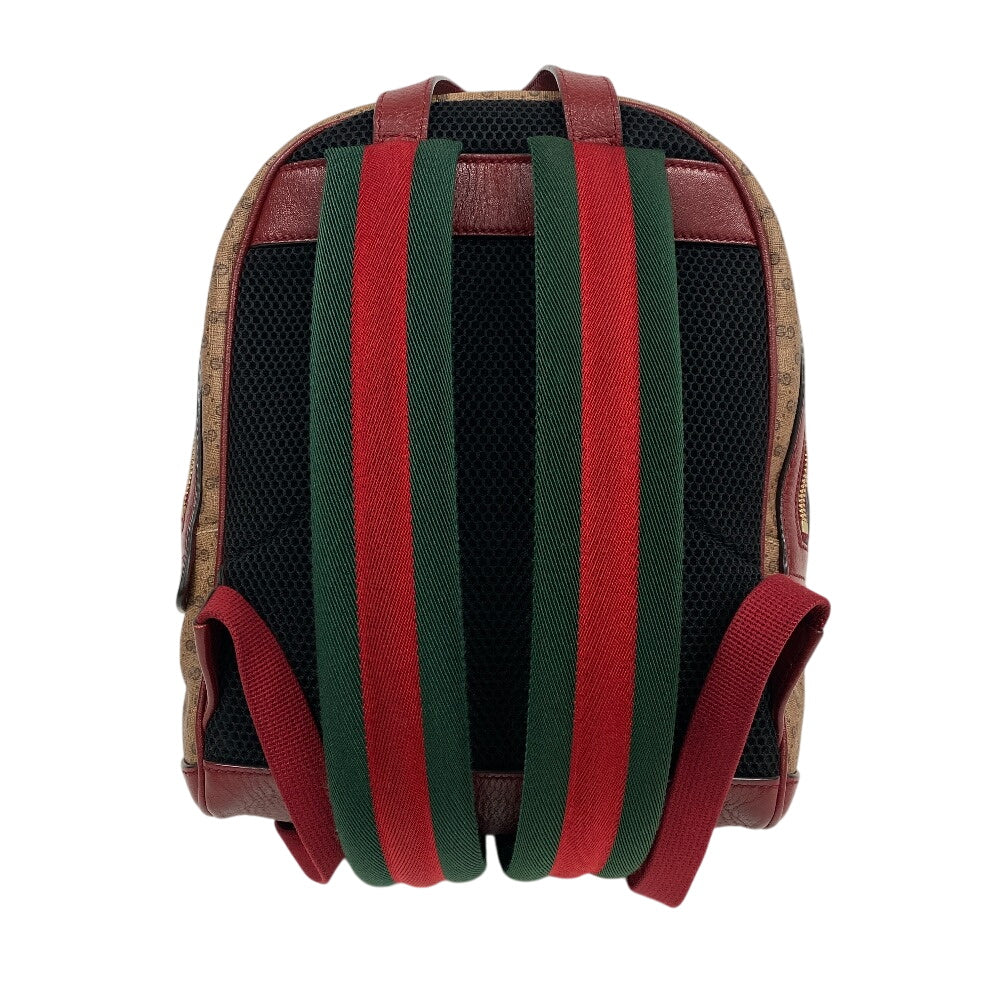 Gucci Backpack 647816 Pvc, Leather Beige Mini Gg Supreme Women