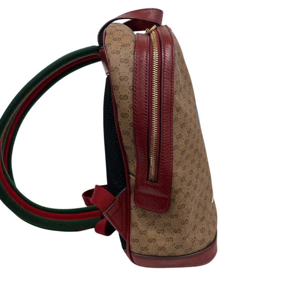 Gucci Backpack 647816 Pvc, Leather Beige Mini Gg Supreme Women