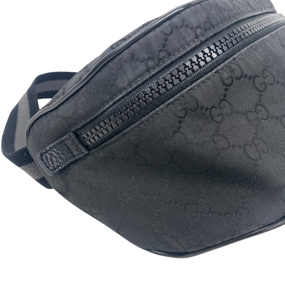 Gucci Sling Bag Nylon, Leather Black Gg Nylon Unisex(Unisex)
