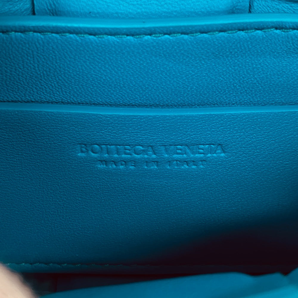 Bottegaveneta Shoulder Bag 716648 Leather Blue Cassette Candy Patted Women