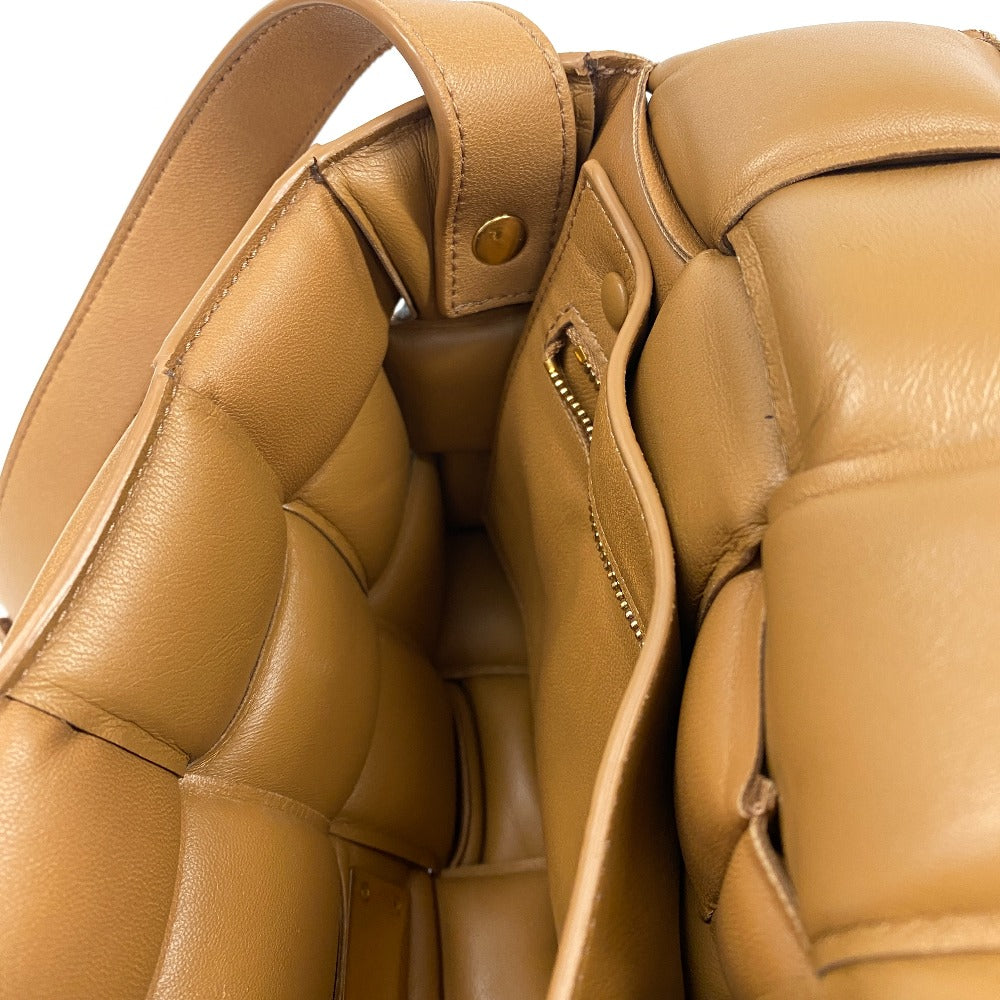 Bottegaveneta Shoulder Bag Leather Caramel Cassette Maxi Intrecciato Padded Cassette Women
