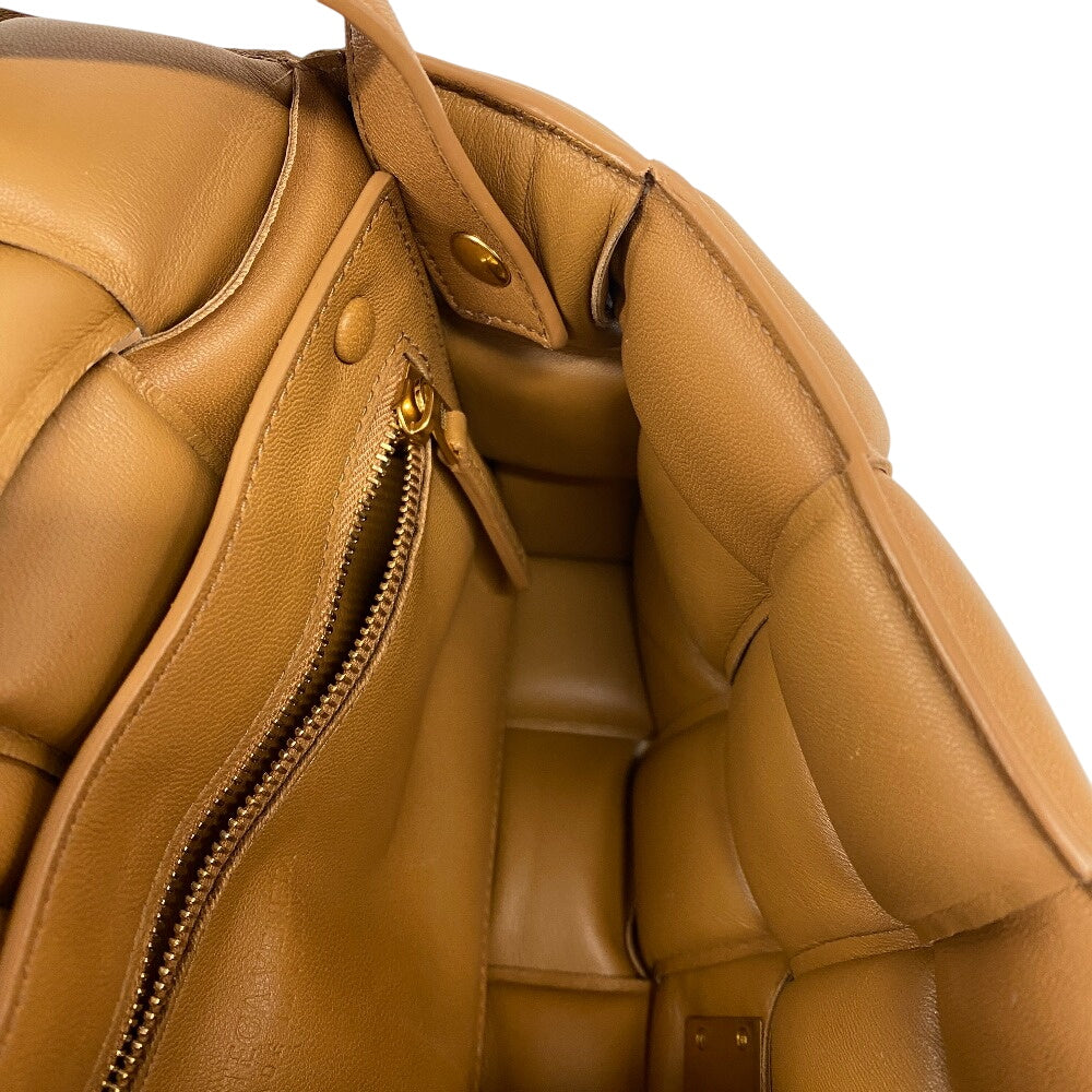 Bottegaveneta Shoulder Bag Leather Caramel Cassette Maxi Intrecciato Padded Cassette Women