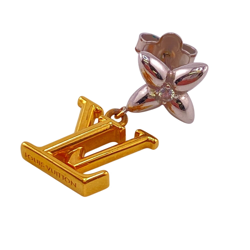 Louis Vuitton Pierce M01287 Gold Plated Gold Pierce Pendant Lv Iconic Flower Women