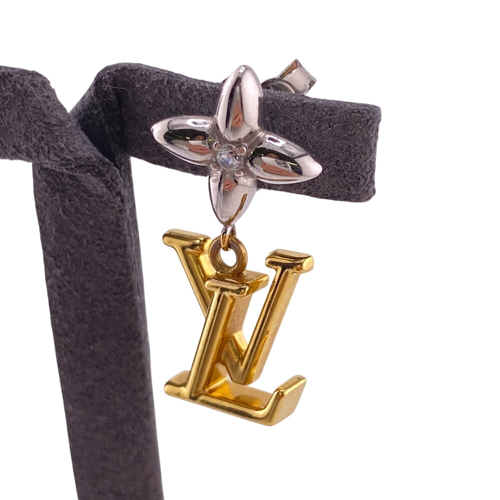 Louis Vuitton Pierce M01287 Gold Plated Gold Pierce Pendant Lv Iconic Flower Women